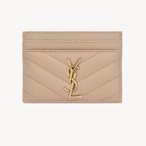 CASSANDRE MATELASSÉ CARD CASE IN GRAIN DE POUDRE LEATHER